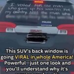 “The Message on the Back Window of This SUV Causes Strong Reactions!”