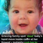 Grieving family stunned as ‘dead’ baby in coffin grips hand of mourner
