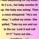 I was babysitting for my sister. At 3 a.m., her baby monitor lit up.