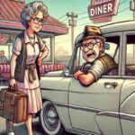 While on a road trip, an elderly couple decided to stop at a roadside diner for lunch
